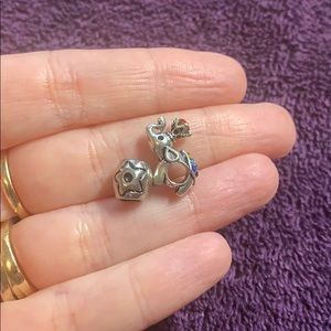 Circus elephant  silver  European Charms